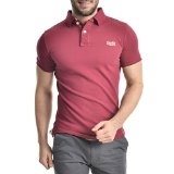Superdry Herren Polo - Shirt in rrot Logo in gold